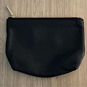 Cuyana Small Zipper Pouch - Black, Gold Zipper